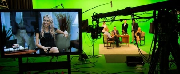 Andrea White on the set of 'Malibu Dan the Family Man'