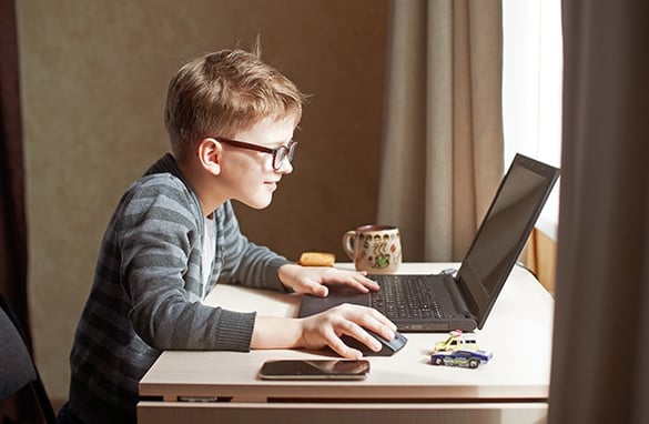 Child Doing Homework on his Laptop | Pure Flix
