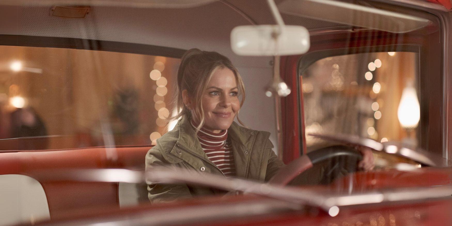 candace in red truck a christmas less travelled-1